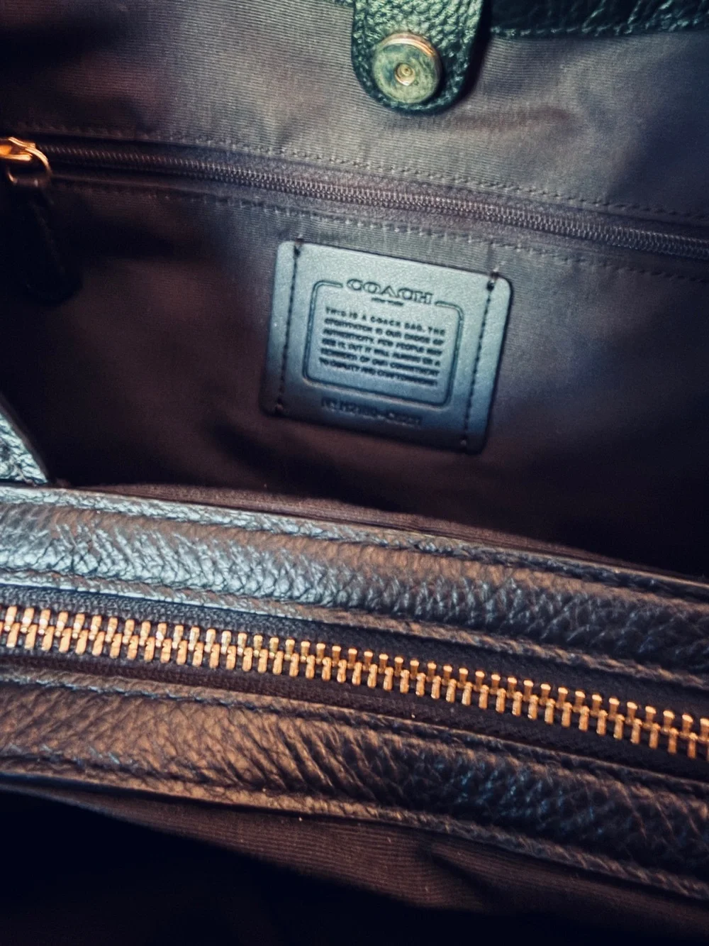 Coach Black Pebbled Leather Hobo Bag